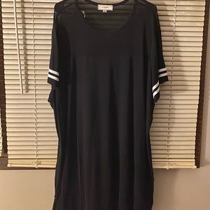 Black T-shirt Dress - Plus Size